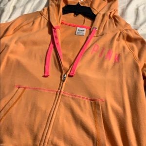 PINK - Orange Zip-up Hoodie